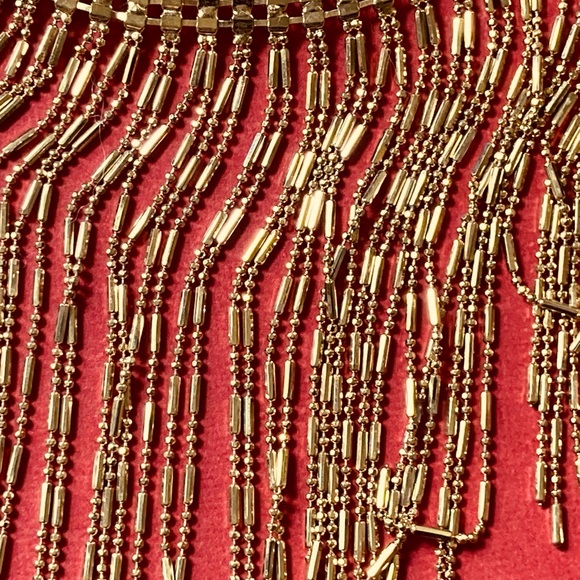 NWOT Luxury Rhinestone Gold Tone Necklace Earrings - Picture 9 of 9